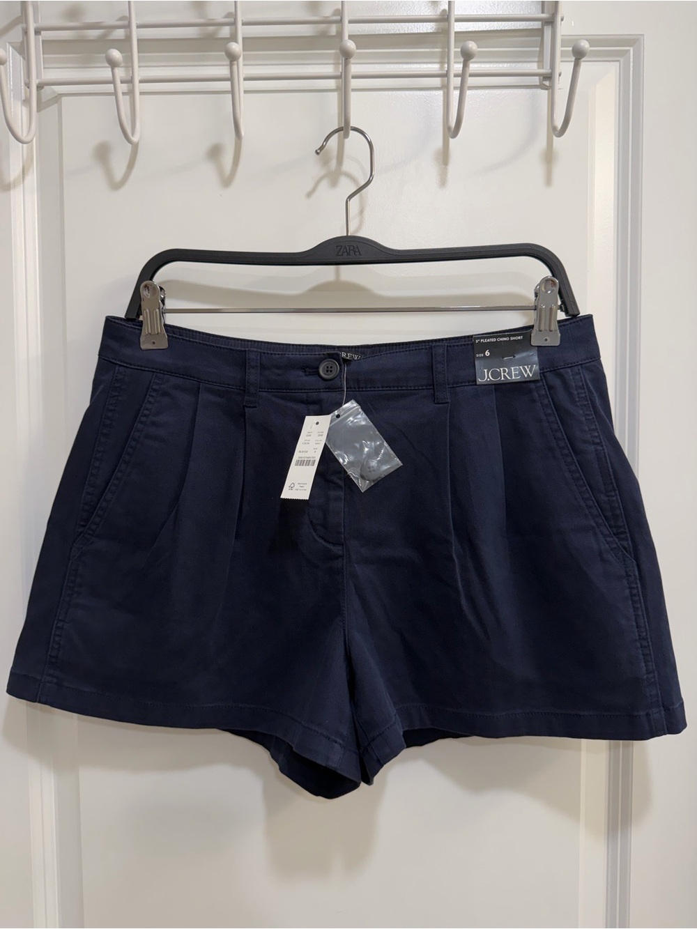 J.Crew 3" Pleated Heritage Chino Short - Navy, NWT